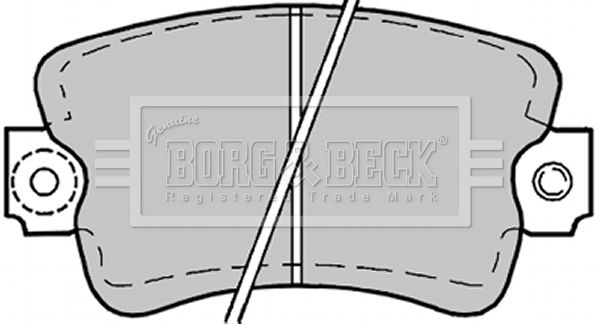 BORG & BECK Комплект тормозных колодок, дисковый тормоз BBP1178